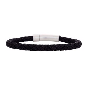 Son of Noa Herre armbånd i Sort læder - Rundt & flettet 897 008-BLACK